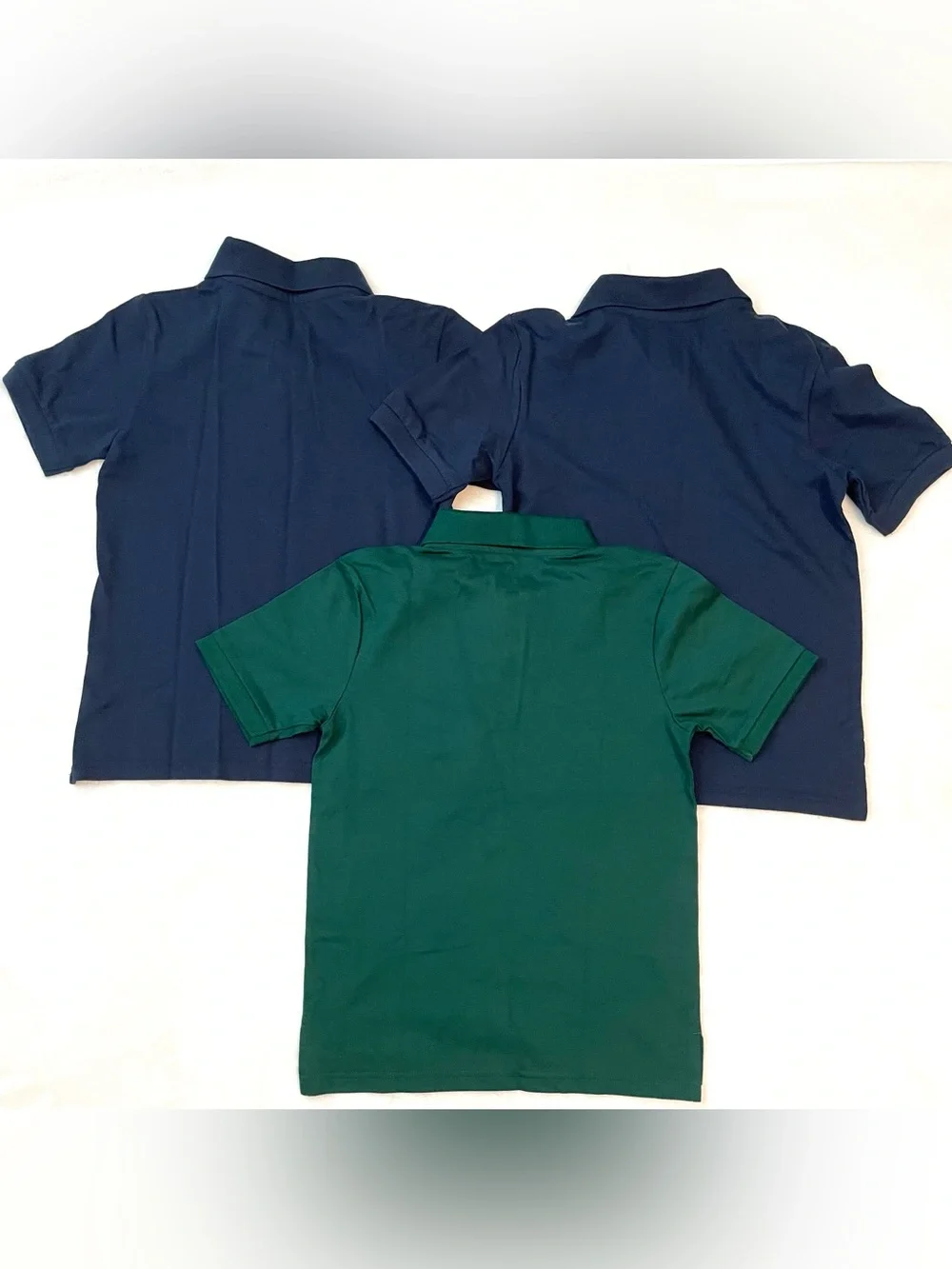 NEW Children's Place Size 7/8 Boys Green Navy Shirts Uniform Back To School